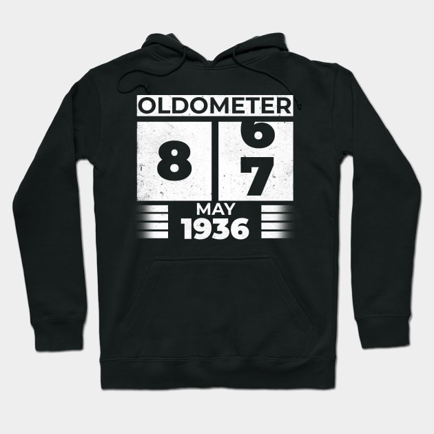 Oldometer 87 Years Old Born In May 1936 Hoodie by RomanDanielsArt